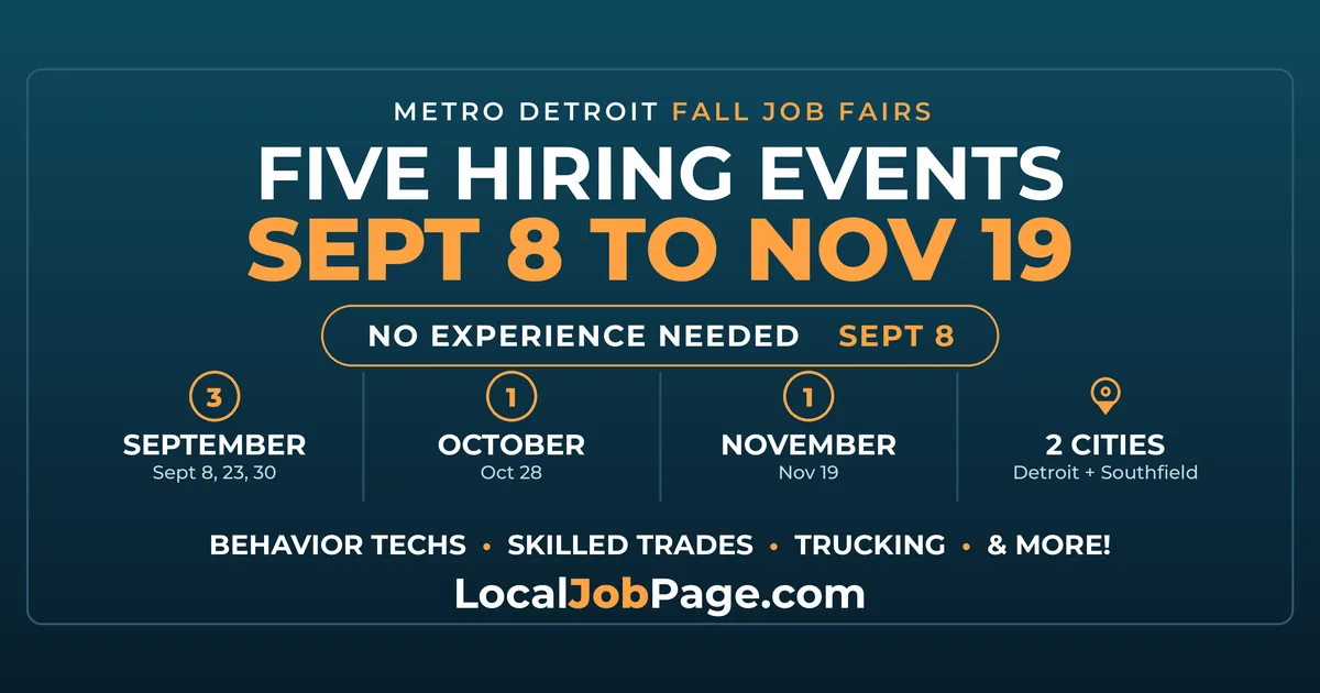 Fall 2026 Detroit Job Fairs & Hiring Events: Your Complete Guide